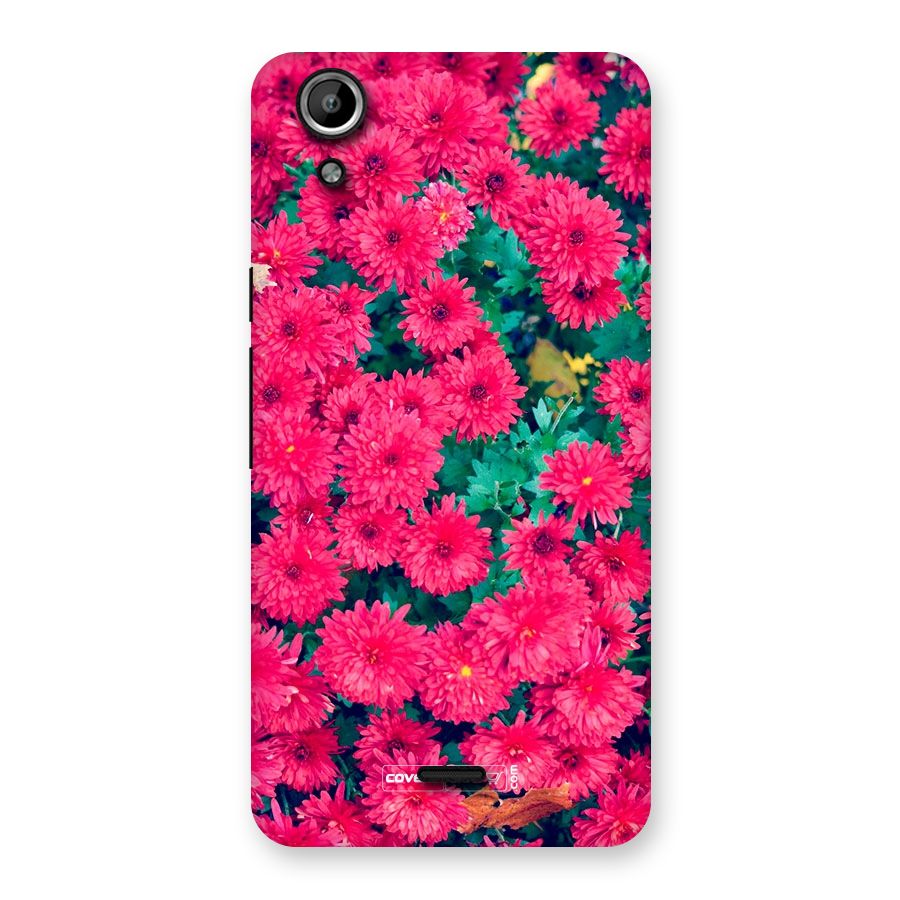 Pink Flowers Back Case for Micromax Canvas Selfie Lens Q345