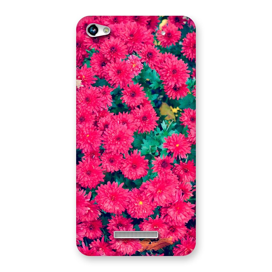 Pink Flowers Back Case for Micromax Hue 2