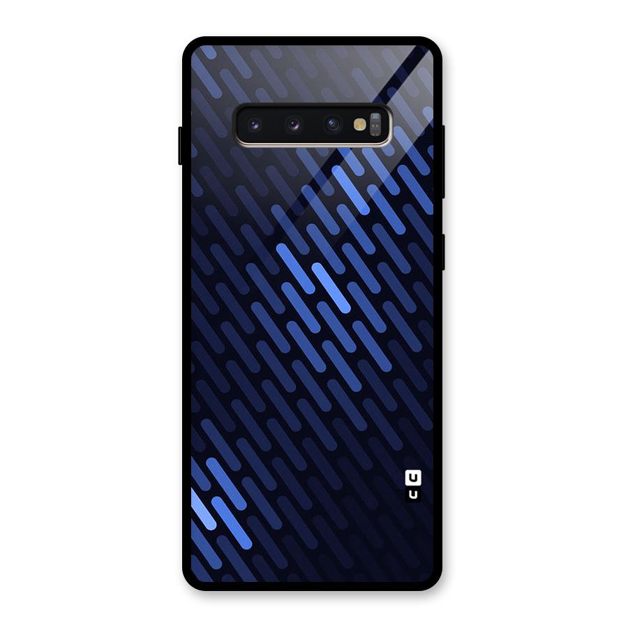Pipe Shades Pattern Printed Glass Back Case for Galaxy S10 Plus
