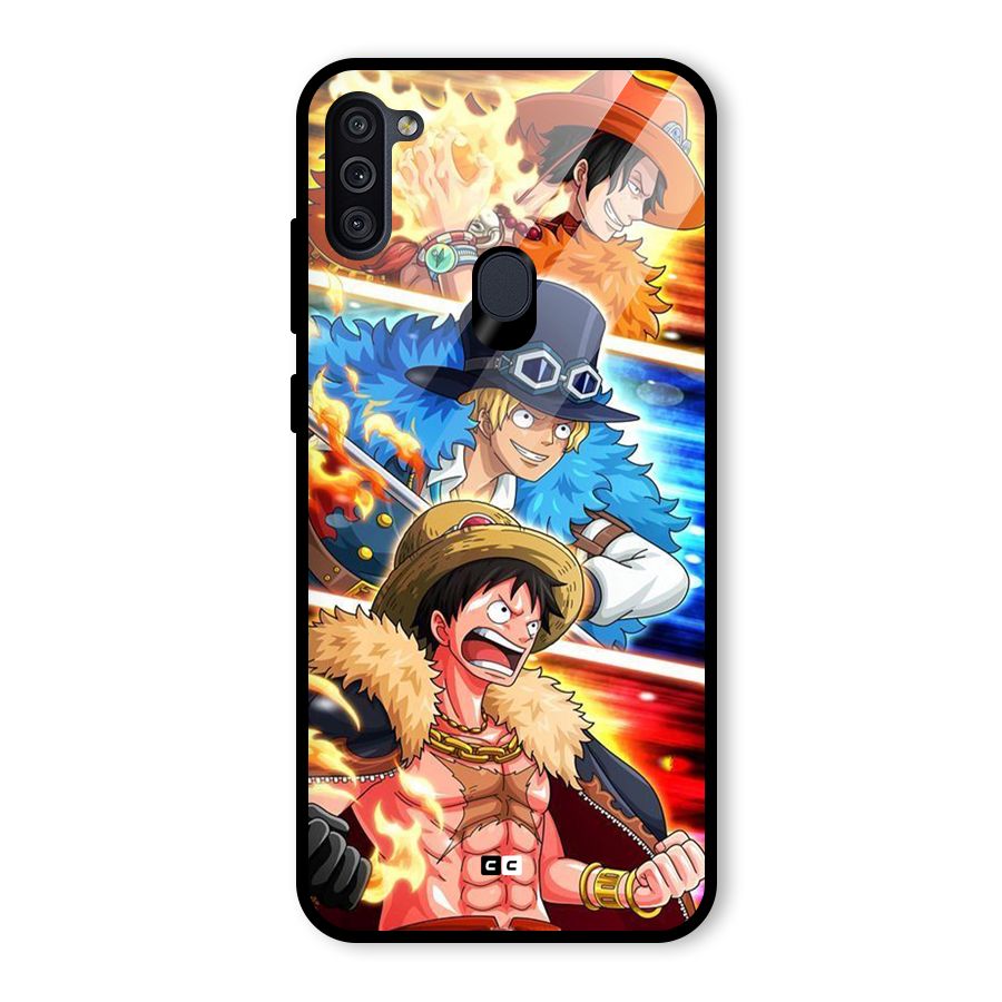 Pirate Brothers Glass Back Case for Galaxy M11