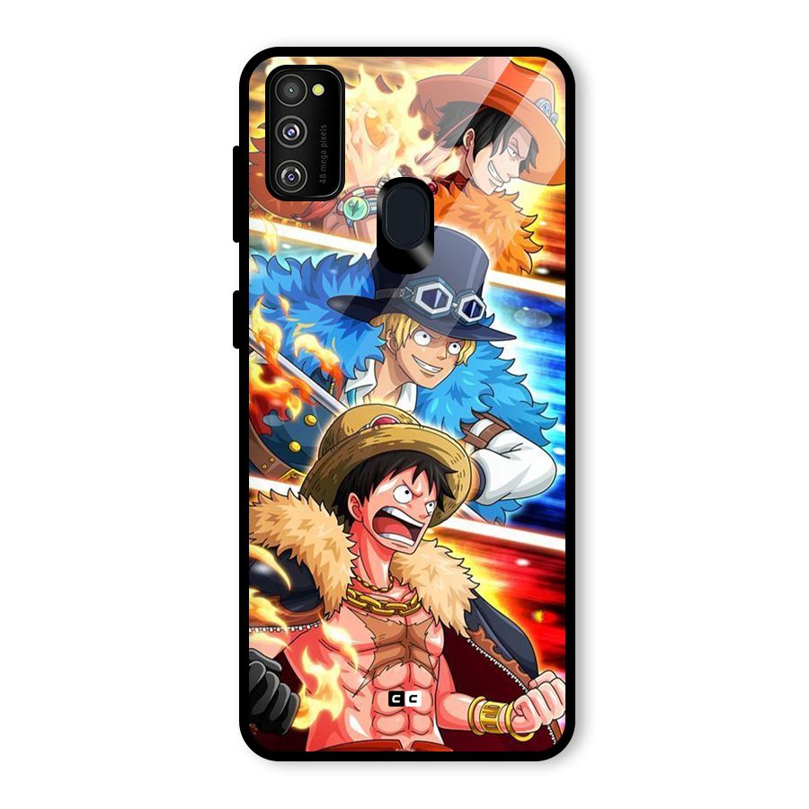 Pirate Brothers Glass Back Case for Galaxy M21