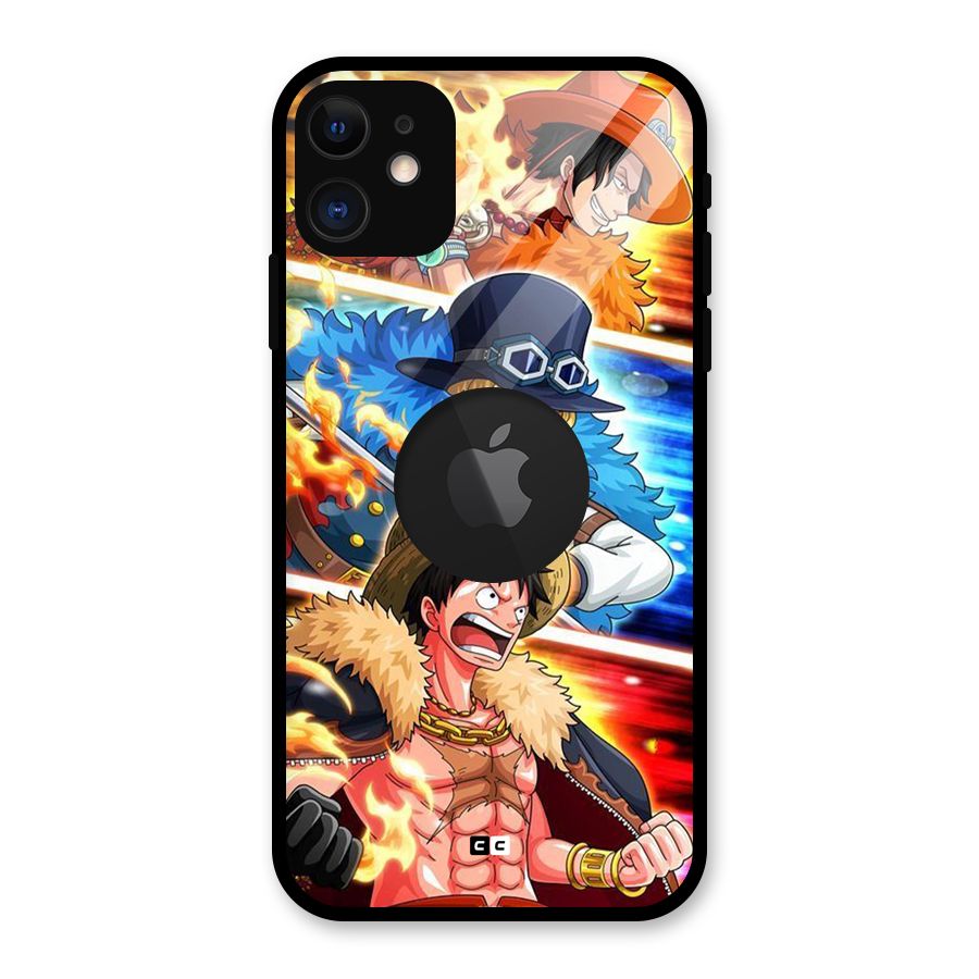 Pirate Brothers Glass Back Case for iPhone 11 Logo Cut