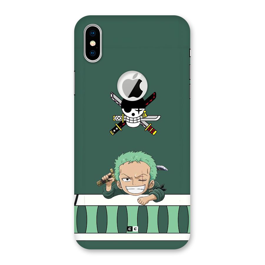 Pirate Hunter Zoro Back Case for iPhone XS Logo Cut