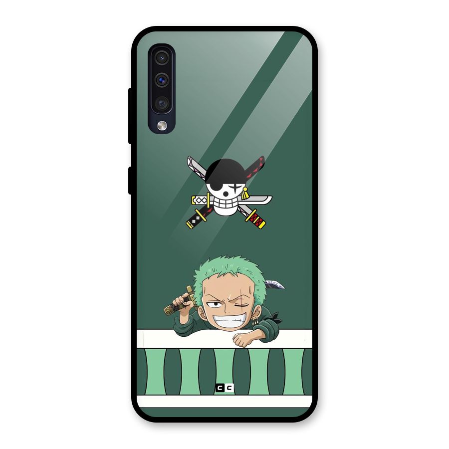 Pirate Hunter Zoro Glass Back Case for Galaxy A50