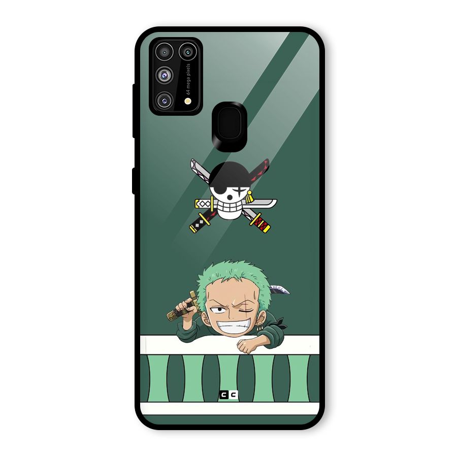 Pirate Hunter Zoro Glass Back Case for Galaxy F41