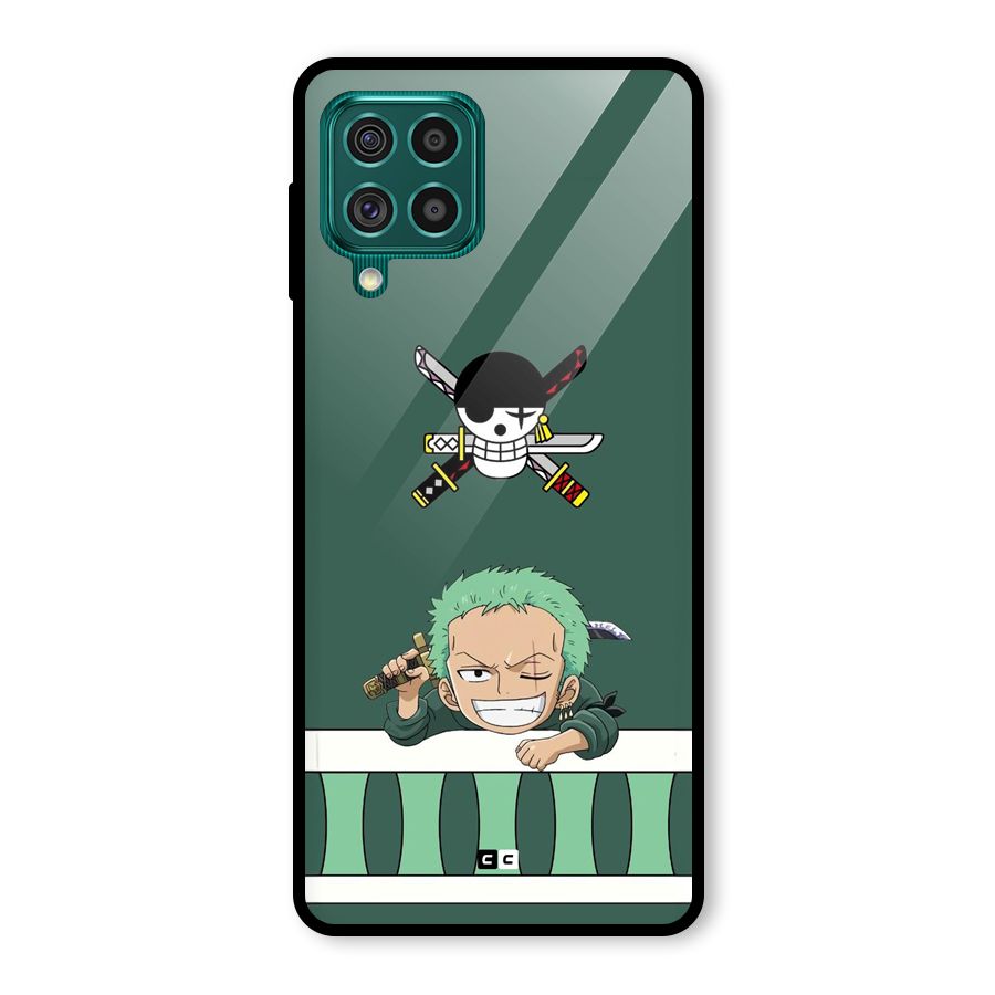 Pirate Hunter Zoro Glass Back Case for Galaxy F62