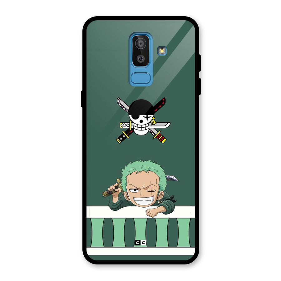 Pirate Hunter Zoro Glass Back Case for Galaxy J8