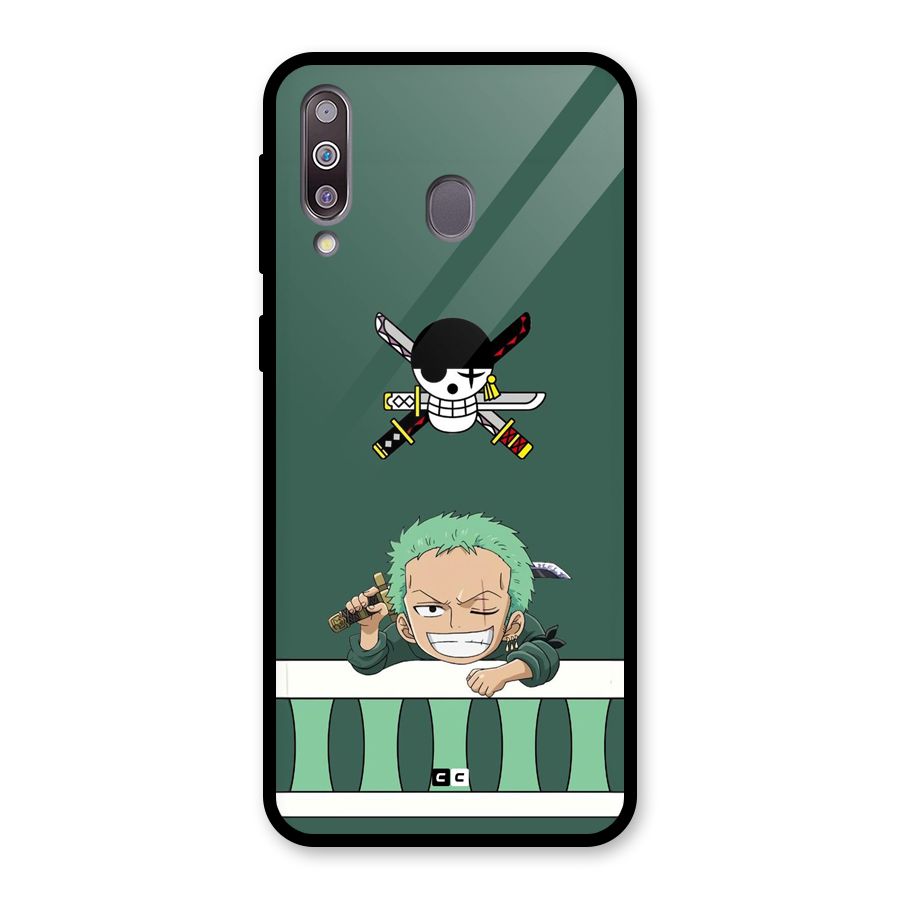 Pirate Hunter Zoro Glass Back Case for Galaxy M30