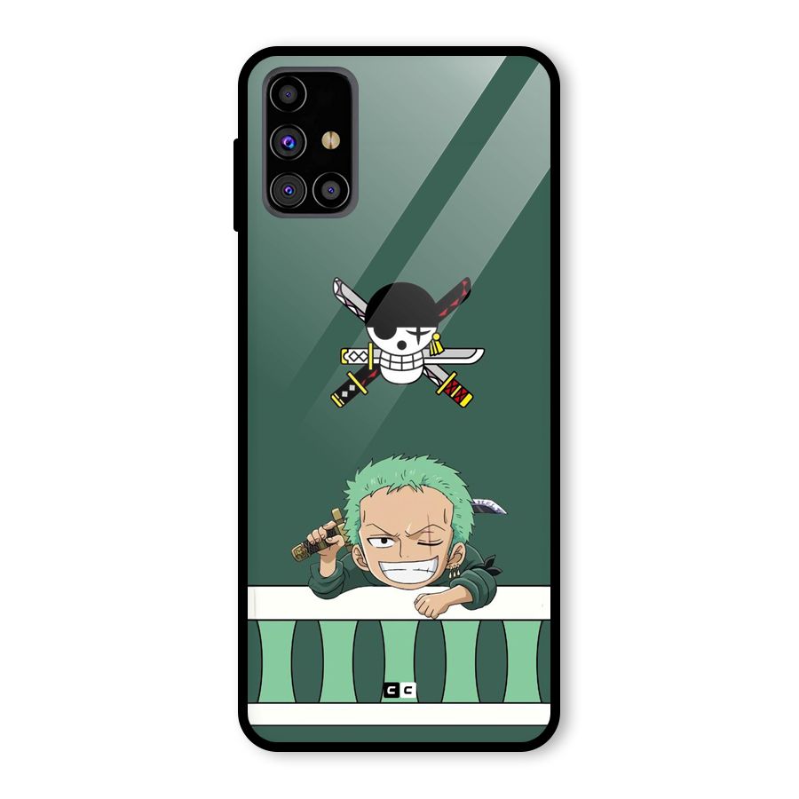 Pirate Hunter Zoro Glass Back Case for Galaxy M31s