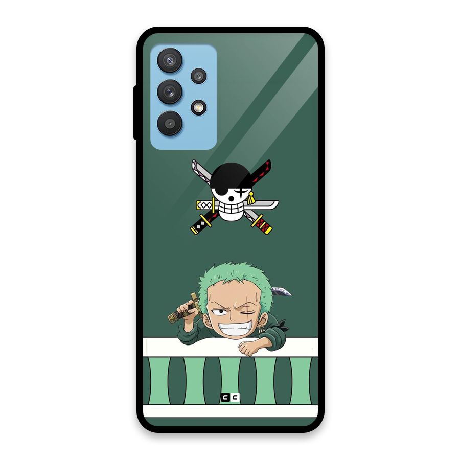Pirate Hunter Zoro Glass Back Case for Galaxy M32 5G