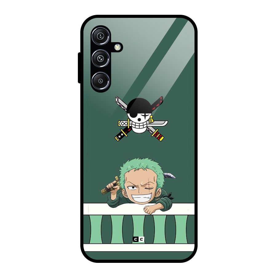 Pirate Hunter Zoro Glass Back Case for Galaxy M34 5G