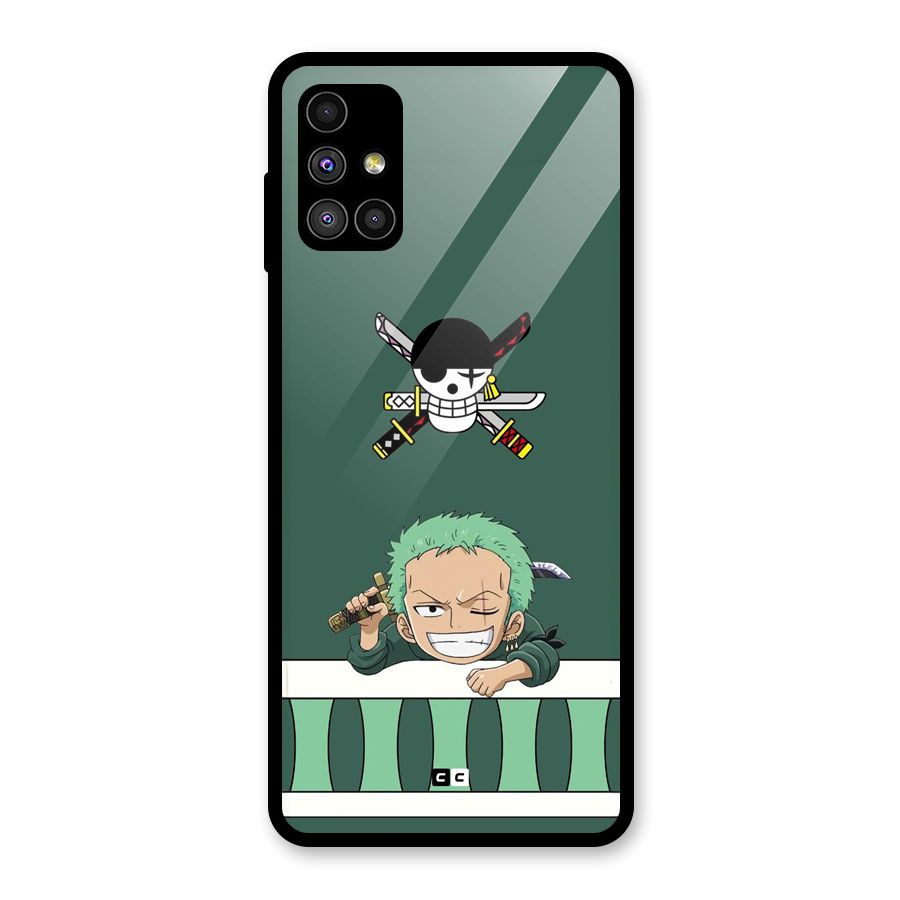 Pirate Hunter Zoro Glass Back Case for Galaxy M51