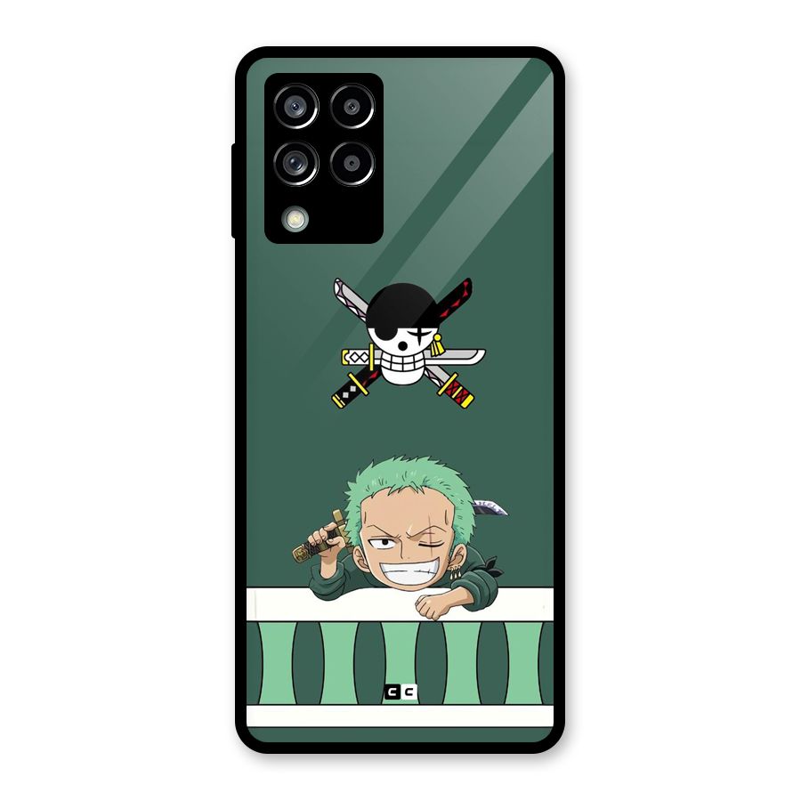 Pirate Hunter Zoro Glass Back Case for Galaxy M53 5G