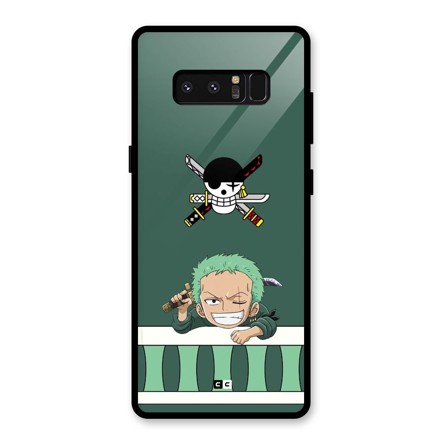 Pirate Hunter Zoro Glass Back Case for Galaxy Note 8