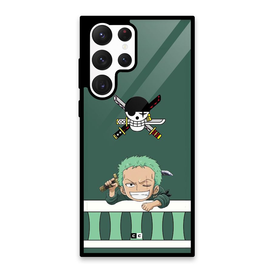 Pirate Hunter Zoro Glass Back Case for Galaxy S22 Ultra 5G