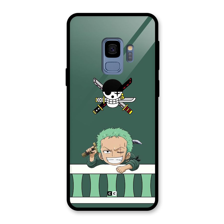 Pirate Hunter Zoro Glass Back Case for Galaxy S9