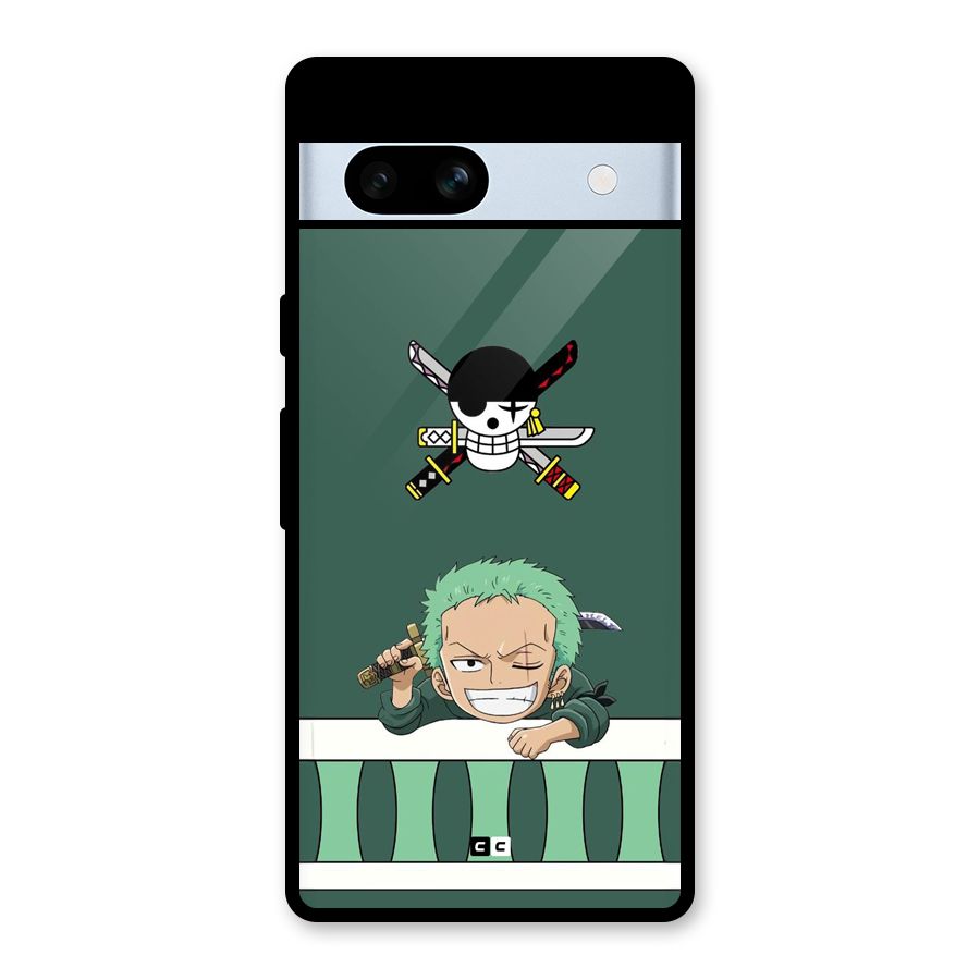 Pirate Hunter Zoro Glass Back Case for Google Pixel 7a