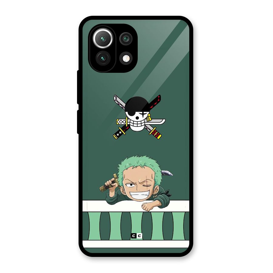 Pirate Hunter Zoro Glass Back Case for Mi 11 Lite