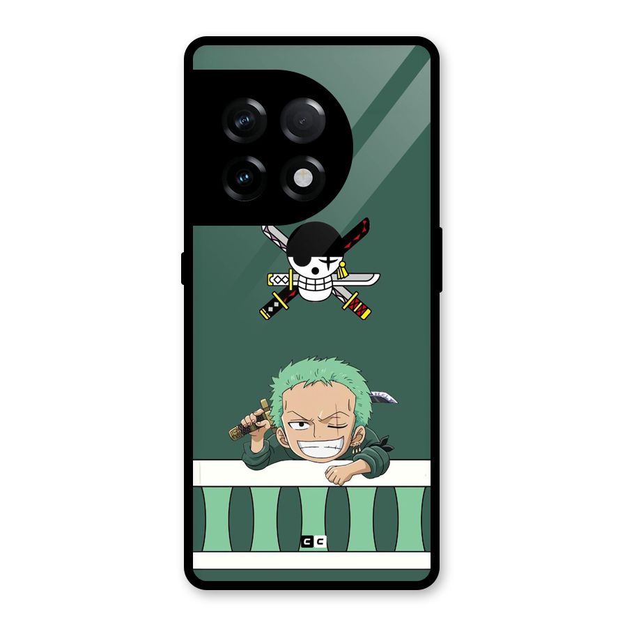 Pirate Hunter Zoro Glass Back Case for OnePlus 11R