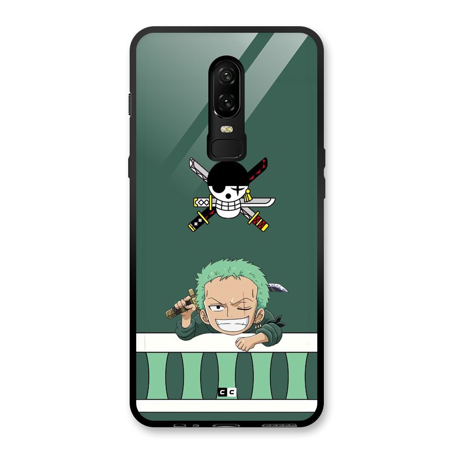 Pirate Hunter Zoro Glass Back Case for OnePlus 6