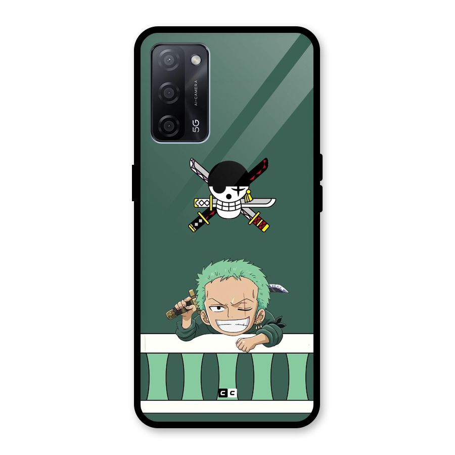 Pirate Hunter Zoro Glass Back Case for Oppo A53s 5G