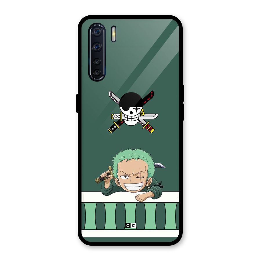 Pirate Hunter Zoro Glass Back Case for Oppo F15