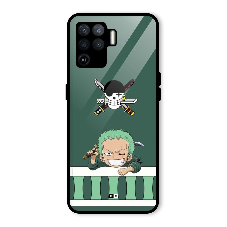 Pirate Hunter Zoro Glass Back Case for Oppo F19 Pro