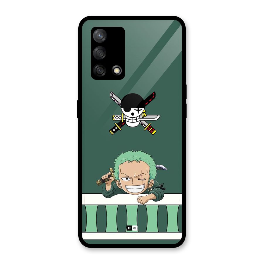 Pirate Hunter Zoro Glass Back Case for Oppo F19s