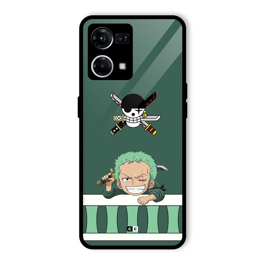 Pirate Hunter Zoro Glass Back Case for Oppo F21s Pro 4G