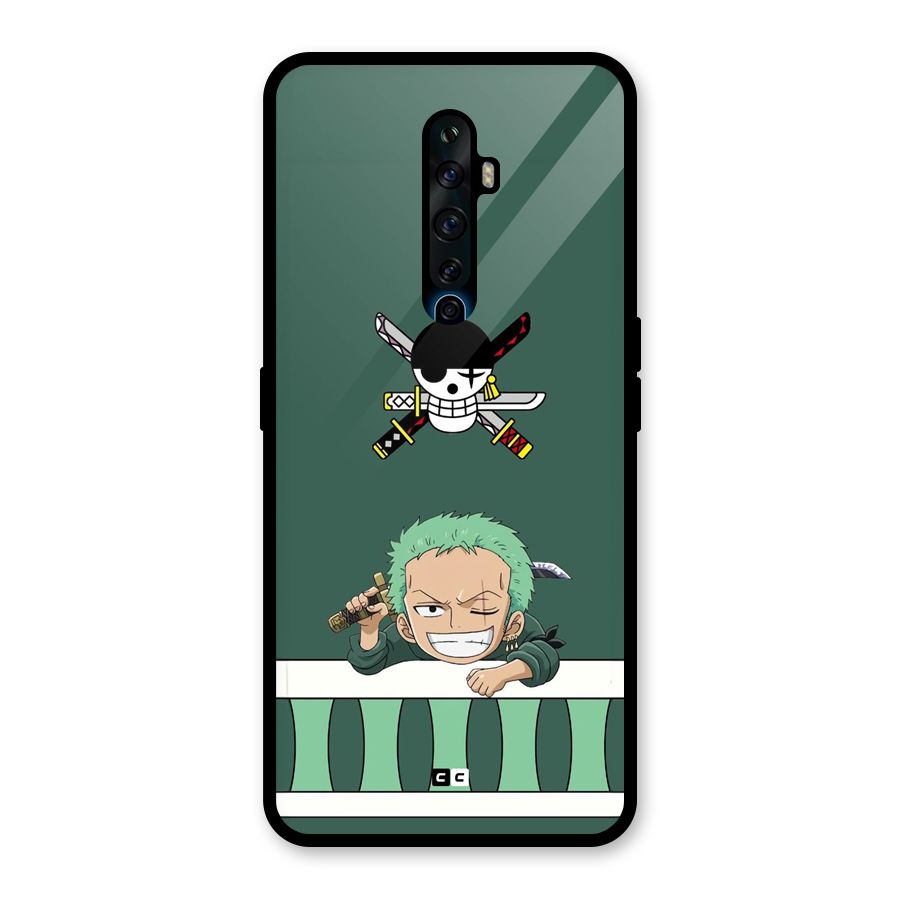 Pirate Hunter Zoro Glass Back Case for Oppo Reno2 Z