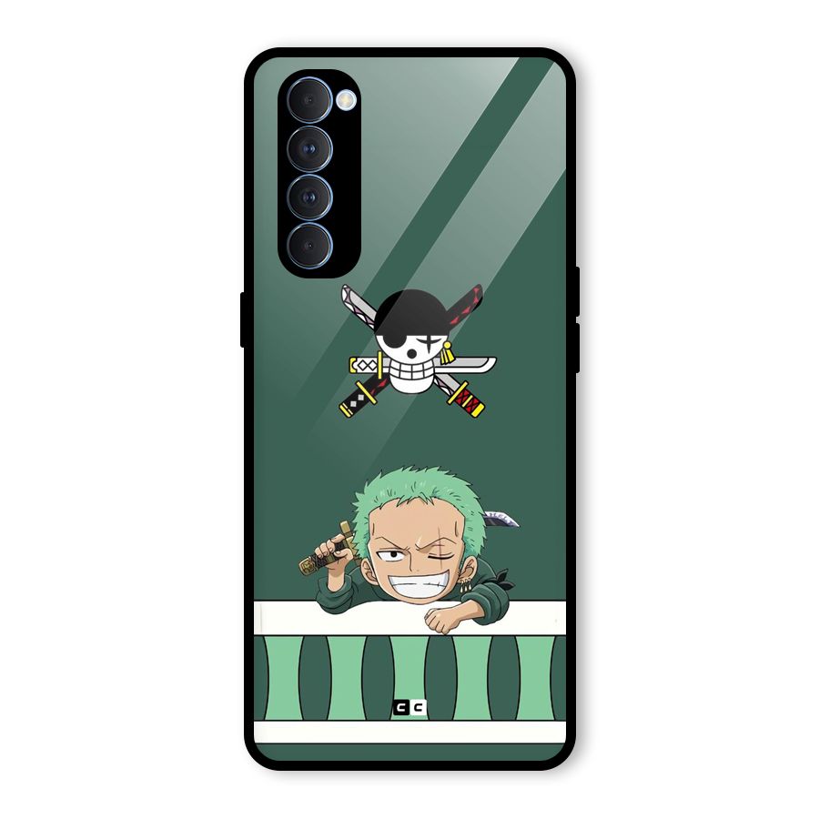Pirate Hunter Zoro Glass Back Case for Oppo Reno4 Pro