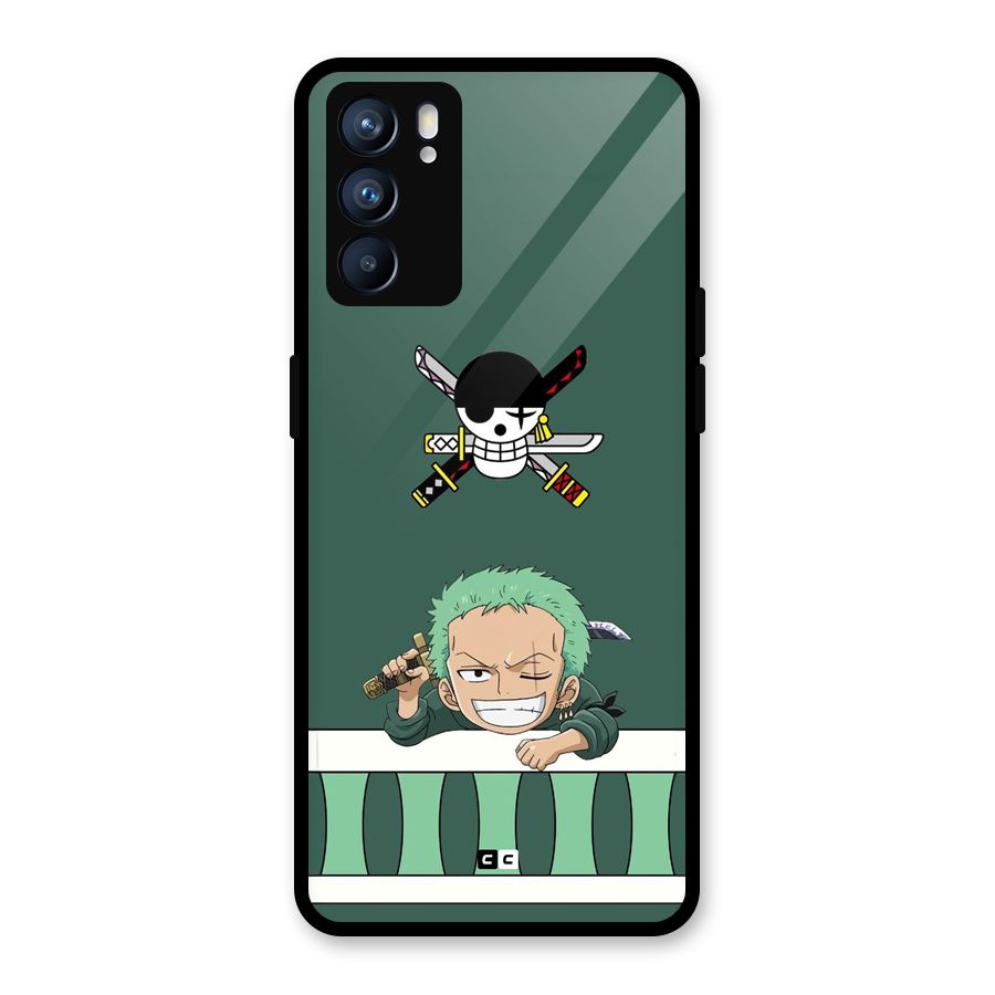 Pirate Hunter Zoro Glass Back Case for Oppo Reno6 5G