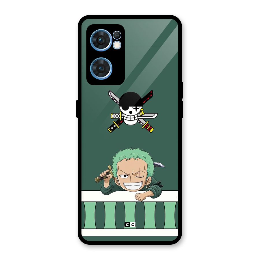 Pirate Hunter Zoro Glass Back Case for Oppo Reno7 5G