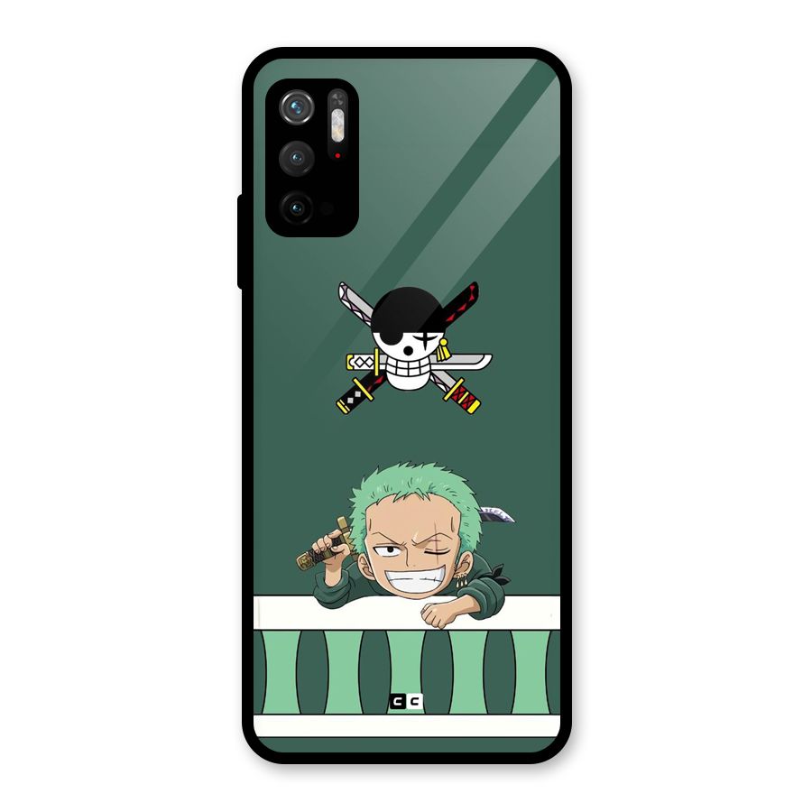 Pirate Hunter Zoro Glass Back Case for Poco M3 Pro 5G