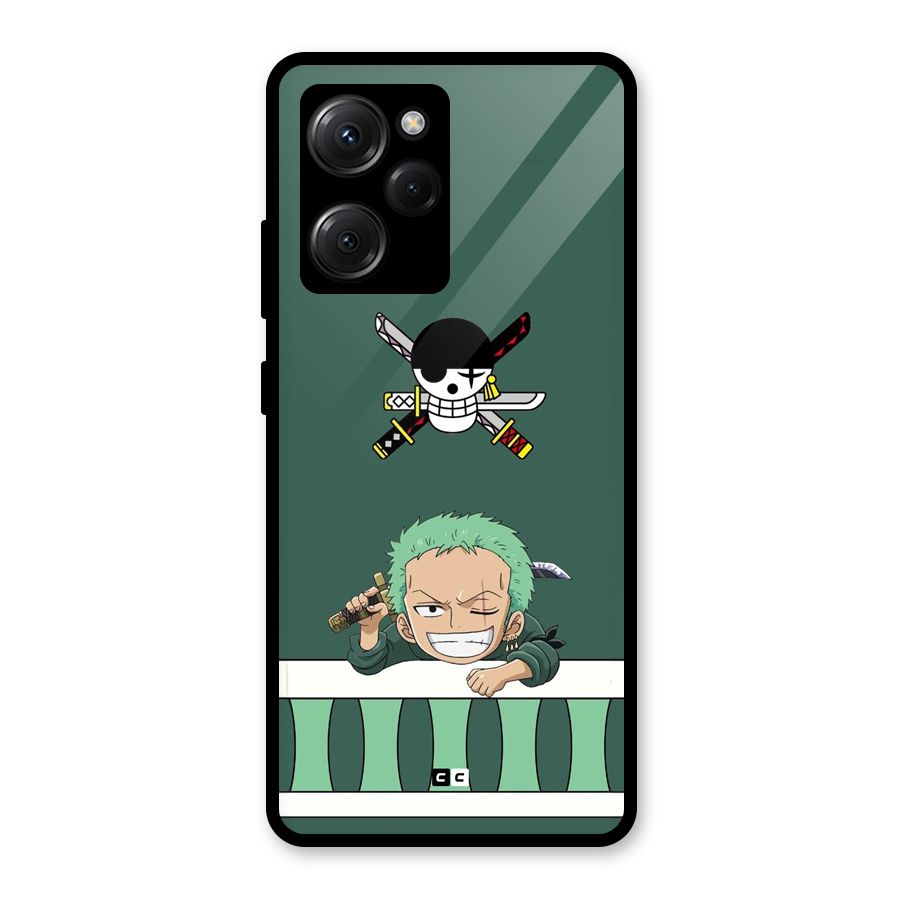 Pirate Hunter Zoro Glass Back Case for Poco X5 Pro