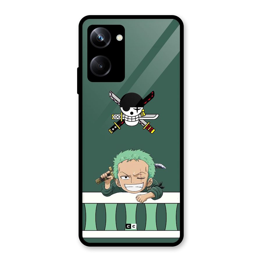 Pirate Hunter Zoro Glass Back Case for Realme 10 Pro