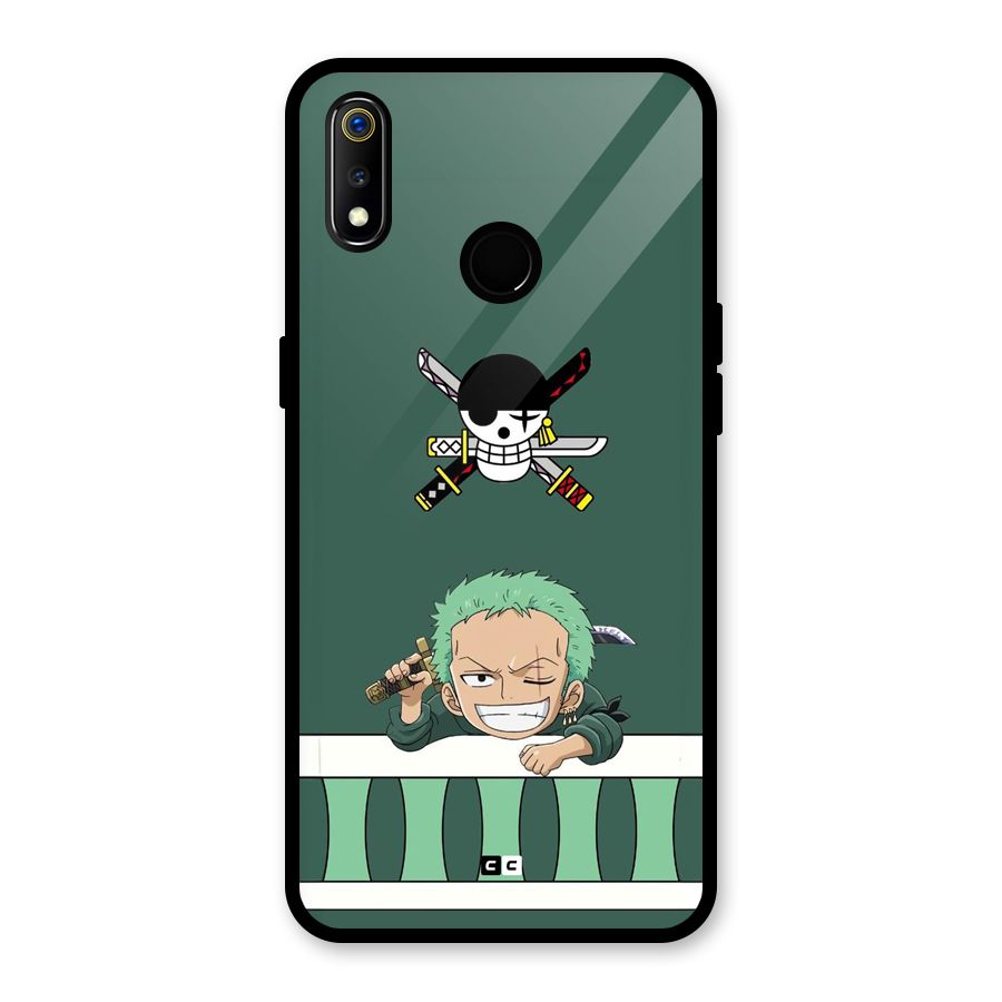 Pirate Hunter Zoro Glass Back Case for Realme 3i