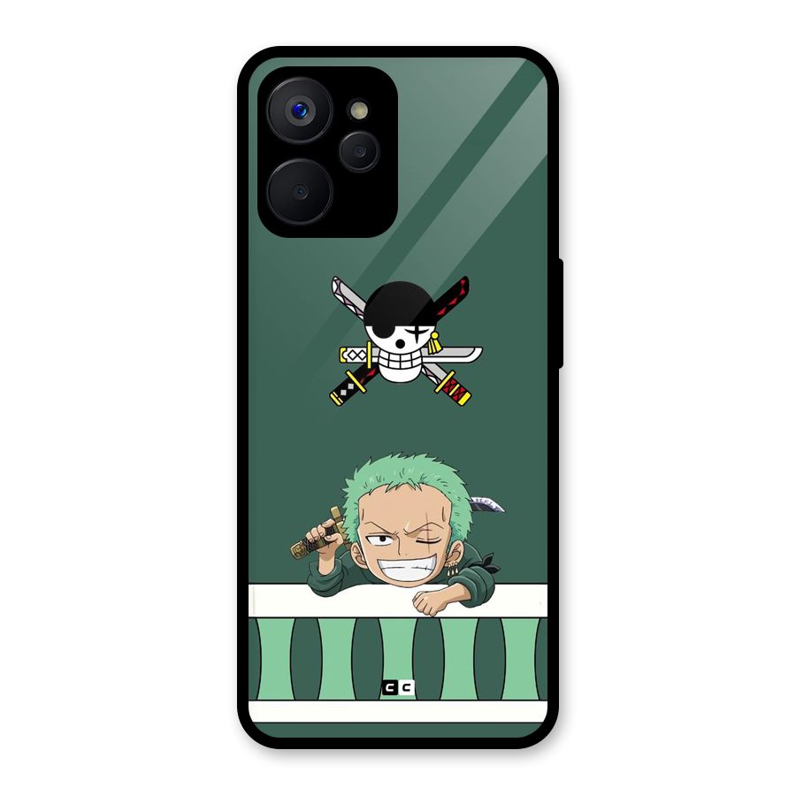 Pirate Hunter Zoro Glass Back Case for Realme 9i 5G