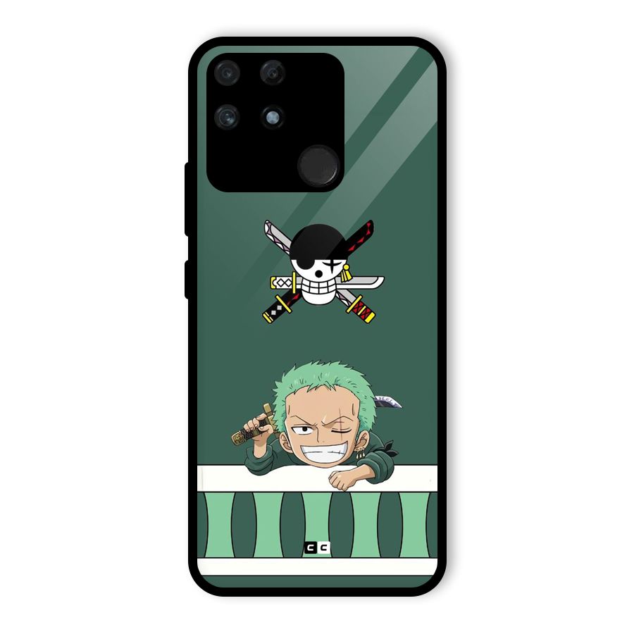 Pirate Hunter Zoro Glass Back Case for Realme Narzo 50A