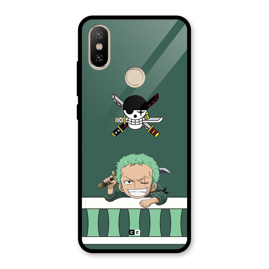 Pirate Hunter Zoro Glass Back Case for Redmi A2