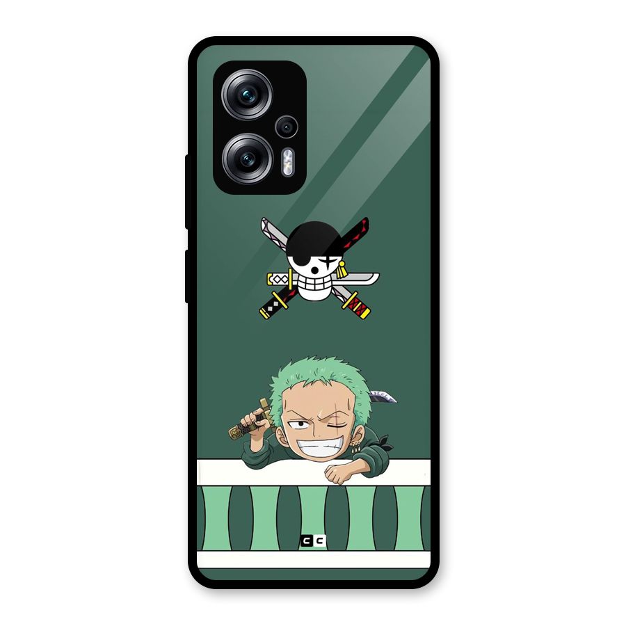 Pirate Hunter Zoro Glass Back Case for Redmi K50i