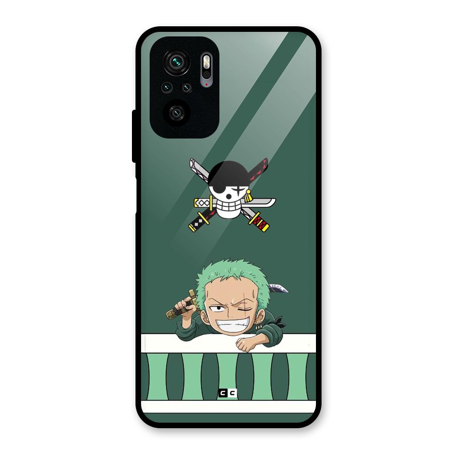Pirate Hunter Zoro Glass Back Case for Redmi Note 11 SE