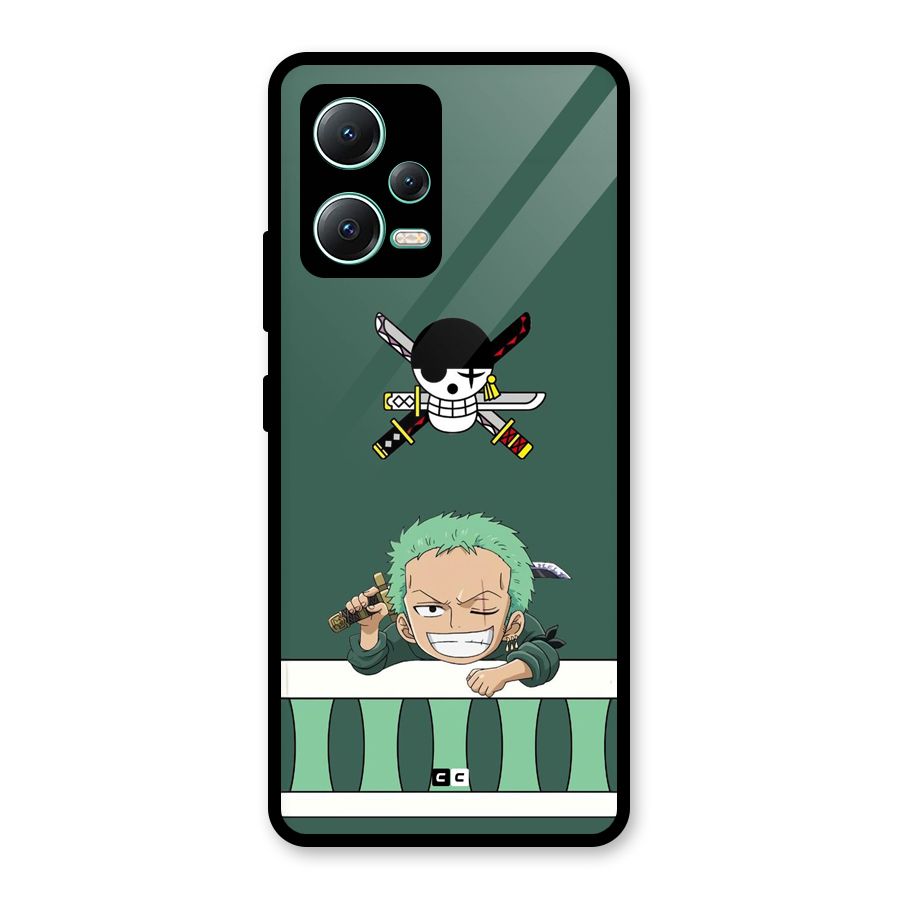 Pirate Hunter Zoro Glass Back Case for Redmi Note 12 5G