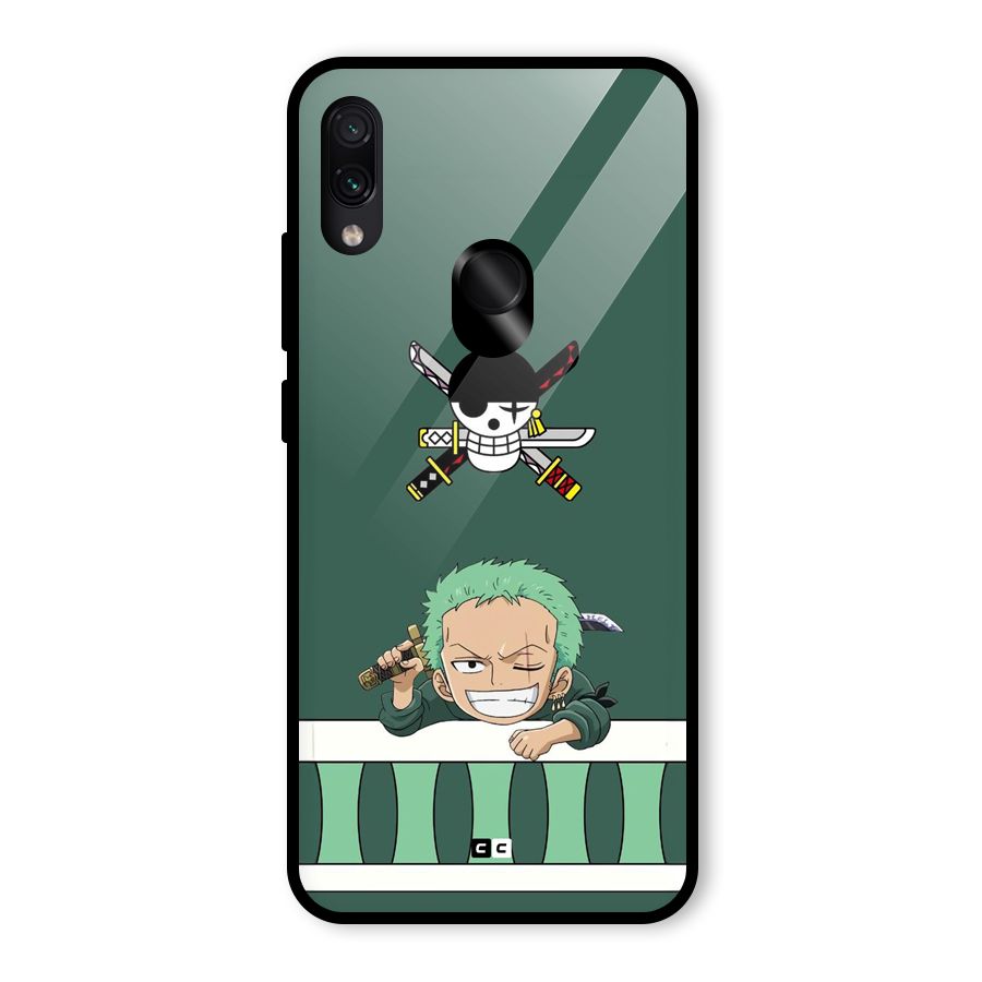 Pirate Hunter Zoro Glass Back Case for Redmi Note 7