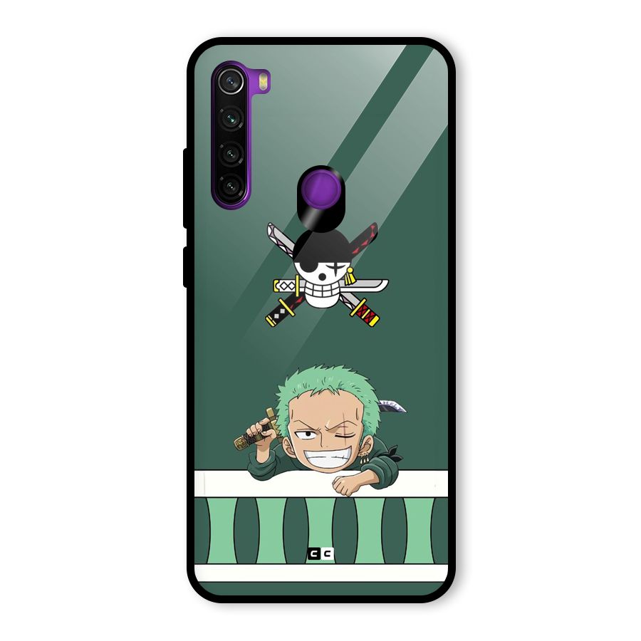 Pirate Hunter Zoro Glass Back Case for Redmi Note 8