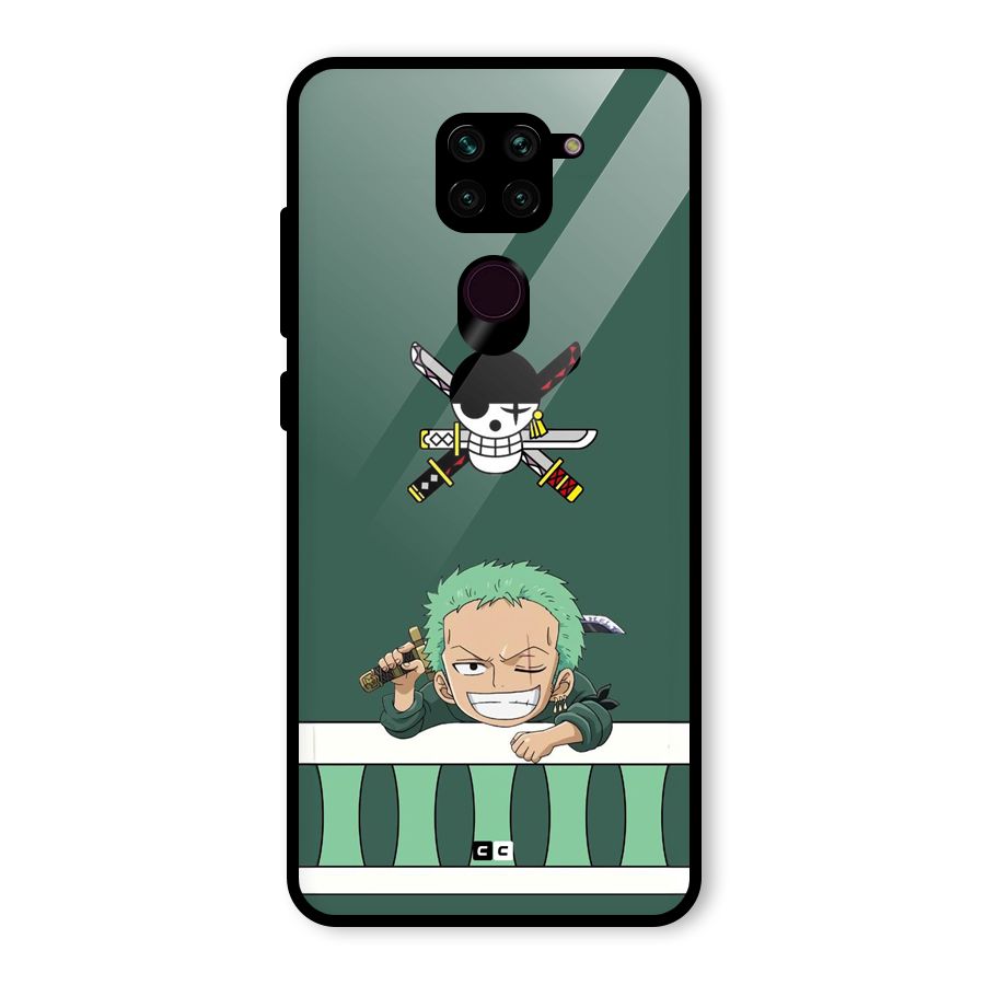 Pirate Hunter Zoro Glass Back Case for Redmi Note 9