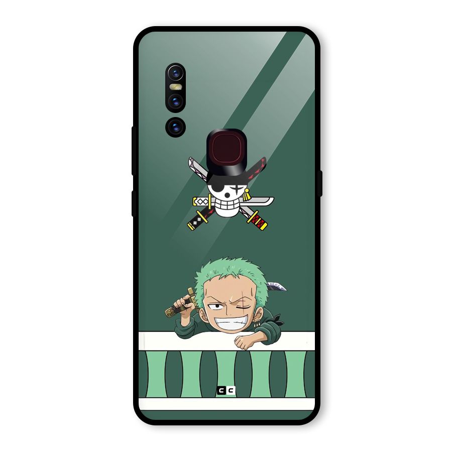 Pirate Hunter Zoro Glass Back Case for Vivo V15