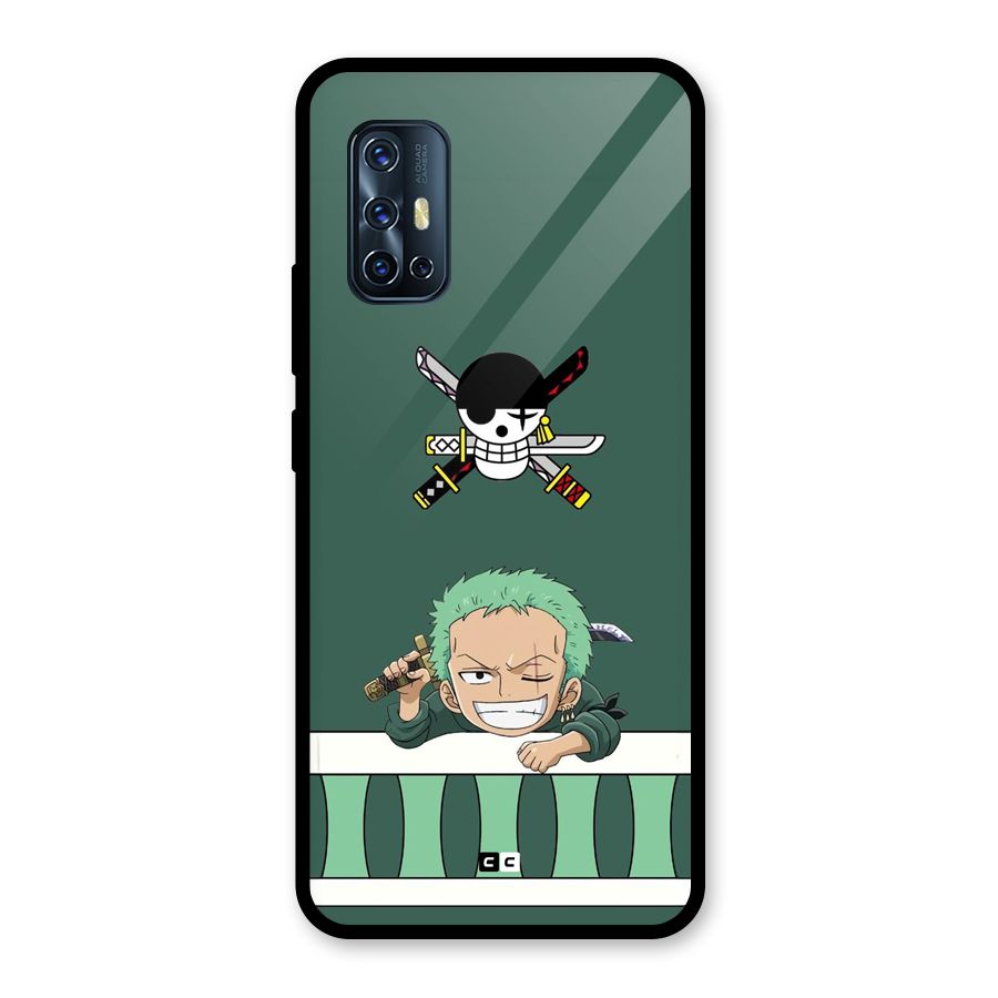 Pirate Hunter Zoro Glass Back Case for Vivo V17