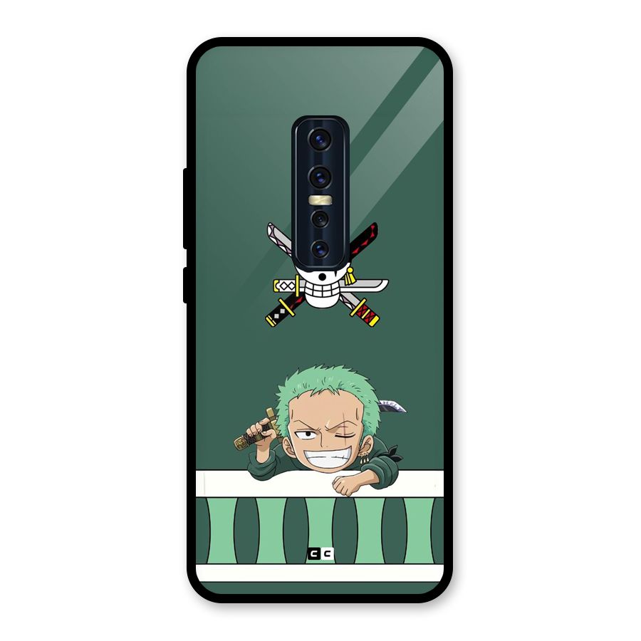 Pirate Hunter Zoro Glass Back Case for Vivo V17 Pro