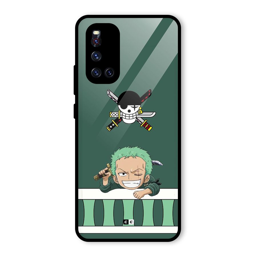 Pirate Hunter Zoro Glass Back Case for Vivo V19